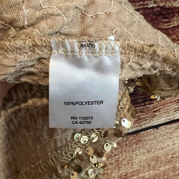 Nina Leonard Sequin Bolero Jacket 2X Gold New Years Christmas Festive Sparkle - Picture 4 of 4